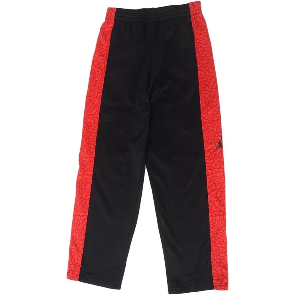 Nike Jordan Therma-Fit Boys Elephant Print Basketball Pants Black Red XL New